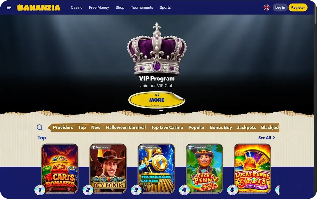 bananzia casino site